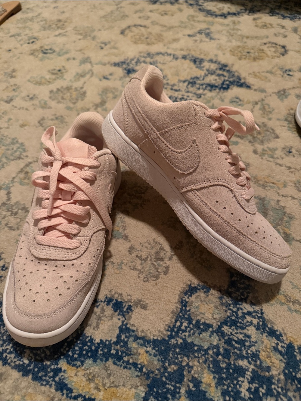 Nike Women’s Soft Pink Suede Low-Top Sneakers
